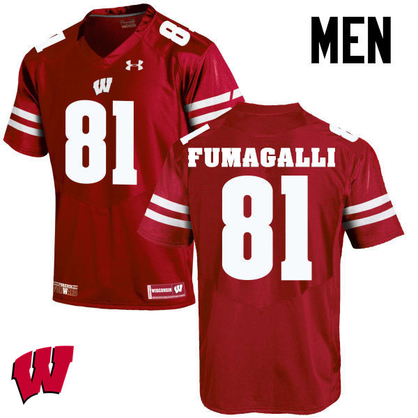 Men Wisconsin Badgers #81 Troy Fumagalli College Football Jerseys-Red - Click Image to Close